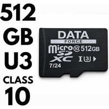Vira Dataforce 512GB U3/CL10 7/24 Surveıllance 100/50MBS  Hafıza Kartı