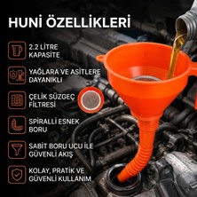 Eco Lounge Çelik Süzgeçli Huni - Spiralli ve Sabit Borulu - 2.2 Litre Kapasite