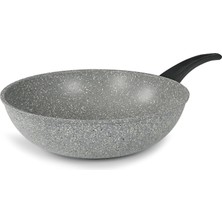 Happy Trend Dura Induction Tava, Sağlıklı Pişirme ve Kızartma Için, Yapışmaz ve Son Derece Çizilmeye Karşı Dayanıklı, Indüksiyon, Gaz, Seramik, Italyan Premium Kalite, Wokpfanne 28CM