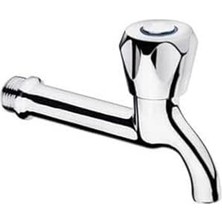 Happy Trend Tekli Musluk Serisi - Paslanmaya Dayanıklı Krom Kaplama Metal Gövde - Banyo, Mutfak ve Bahçe Kullanımına Uygun (Uzun)