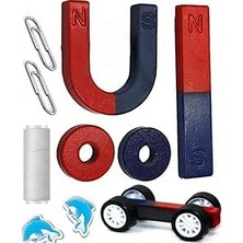 Happy Trend Seti 10 Parça 1 Paket Deney Malzemesi Okul Projeleri Için Manyetik U I Araba Halka Mıknatıs Deney Oyun Seti Eğitici