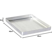 Happy Trend Alüminyum Köşeli Baklava Tepsisi 35X45 Hem Pişirme Hem Sunum Tepsisi