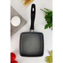 Happy Trend Alüminyum Döküm Mini Kare Tava Gri - MNB05531