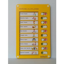 Happy Trend Günlük Rutin Checklist Görev ve Sorumluluk Tablosu (Sarı)
