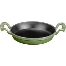 Happy Trend Döküm Yuvarlak Sahan Döküm Demir Yekpare Çift Kulplu ÇAP(Ø)20CM. Yeşil
