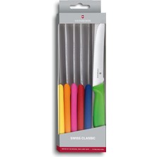 Happy Trend Vt 6.7839.6G Swiss Classic 6 Renkli Domates Bıçağı Seti 11 cm