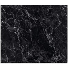 Happy Trend Siyah Mermer Görünümlü | Cam Ocak Arkası Koruyucu (49,5cm x 76CM)
