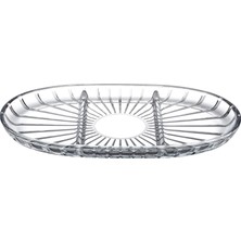 Happy Trend Elegant Bölmeli Oval Tabak 163X278 mm 000-SEFFAF 1 Ofset Hediyelik Kutu 6 Paşabahce