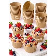 Happy Trend Kraft Cupcake Kalıbı, Muffin Kek Kalıbı, Kek Kapsülü, Airfryer Uyumlu