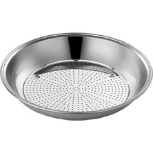 Happy Trend 33 cm Paslanmaz Çelik Kevgir, Süzgeç, Çelik Süzgeç, Metal Süzgeç, No 3 Derinlik 4,5 cm