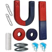 Happy Trend Seti 1 Paket Deney Malzemesi Okul Projeleri Için Manyetik Mıknatıs Deney Oyun Seti Eğitici