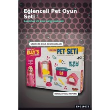 Eco Lounge Ellys World Oyuncak Bebek ve Pet Seti - Kaydırak ile Salıncak Oyun Seti BX-316072