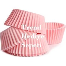 Happy Trend 200 Adet Küçük Boy Pembe Truff Çikolata Kağıdı, Muffin Kek Kalıbı, Lokum Kağıdı 35X20 mm Doğum Günü Parti Dekorasyonu Için