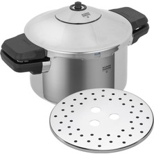 Happy Trend Rıkon 3016 Düdüklü Tencere/düdüklü Tencere Duromatıc Inox Yan Sap Modeli, Indüksiyon, Paslanmaz Çelik, Gümüş, 4 Litre/24 cm