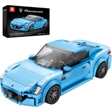 Happy Trend Technic 824 1/24 Granturismo Maserati Mavi Spor Araba Yaratıcı Yapı Blok Seti Building Blocks - 384 Parça