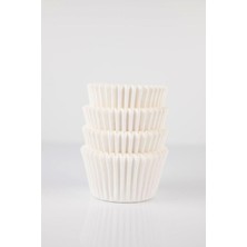 Happy Trend 200 Adet Mini Boy Beyaz Truff Çikolata Kağıdı, Muffin Kek Kalıbı, Lokum Kağıdı 30X20 mm Doğum Günü Parti Dekorasyonu Için