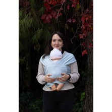Happy Trend -%100 Pamuk - Wrap - Bebek Taşıma Şalı (Mavi, 450CM X50CM)