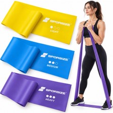 Sporsize Açık Uçlu Pilates Bandı 90 cm x 7,5 cm – Tpe Direnç Egzersiz Lastiği, Yoga Fitness ve Esneme Bandı