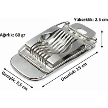 Happy Trend Dilimleyici – Paslanmaz Çelik Telli Yumurta Kesici, Kahvaltı ve Salata Için Pratik ve Eşit Dilimleme Aparatı (2, Çelik)