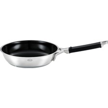 Happy Trend Sılence Pro Ceraplus Kızartma Tavası, Yapışmaz ve Sağlam – Ø 24 Cm, 260 °c'ye Kadar Isıya Dayanıklı, Seramik Kaplama, Gümüş, Paslanmaz Çelik 18/10, Bulaşık Makinesinde Yıkanabilir