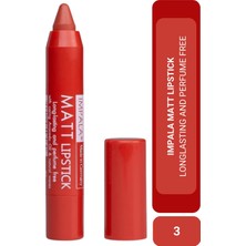 Impala Matt Lipstick Suya Dayanıklı ve Uzun Süre Kalıcı Mat Ruj 03 Tangerine Morning