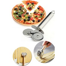 Happy Trend Cift Baslikli Pizza Manti Hamur Kesici Kesme Bicagi Hamur Ruleti Hamur Sekillendirme Makinesi 3252