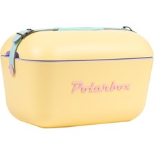 Happy Trend Retro Plaj Vintage Piknik Öğle Yemeği Kutusu Çanta Taşınabilir Seyahat Kamp Yürüyüş 90'lar Tarzı Buz Sandığı Ekstra Büyük Hafif Kutular Bira ve Seltzer Içecekler Için 20L (Sarı)