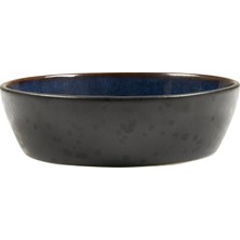 Happy Trend Çorba Kasesi, Porselen Çorba Kasesi, 18 cm Çapında, Siyah/koyu Mavi