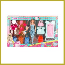 Bezos 02259 Cindy Doll Dolaplı Bebek Oyun Seti -Oyuncak Bcks