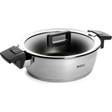 Happy Trend 824NC Concept Kapaklı Kızartma Tenceresi, 24 cm Çap, 7 cm Yüksekliğinde, 3,6 L, Tüm Ocak Türleri Için Uygundur, Paslanmaz Çelik, 200