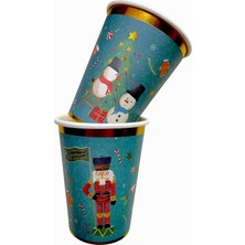 Happy Trend Nutcracker/fındıkkıran, Kardan Adam Desenli Karton Bardak, 8'li