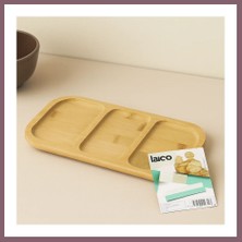 Bezos Bambu 3 Bölmeli Sunum Tepsisi 25X14 cm Bzss