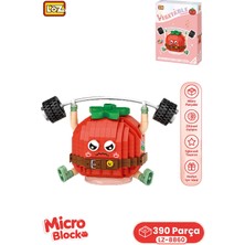 Vagonlife Loz Micro Block Serisi Halter Kaldıran Domates Modeli 390 Parça Dekoratif Oyuncak Yapım Seti Yapı Blok 8860