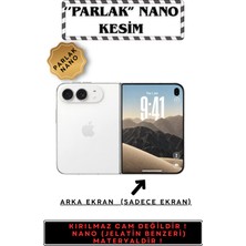 Mietubl Iphone Duo Uyumlu Parlak Nano Ekran Koruyucu | Sadece Arka Ekran  -  Kenarsız Tam Şeffaf, Kırılmaz Esnek Polymer Zırh