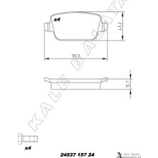 Kale Balata Fren Balatası Arka Land Rover Freelander 2 L359 . Ford Mondeo Galaxy Smax . Volvo S60