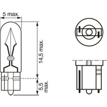 Bosch 1987302931 Ampul Eco 12V 1.2W Küçük Dipsiz Gösterge Duysuz W2X4.6D (10 Adet)