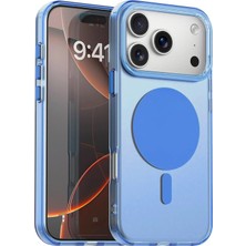 Caseonn Apple iPhone 18 Pro Max Kılıf Kadifemsi Tuşlu Yeni Nesil Magsafe Destekli Kapak Buzul Rengi