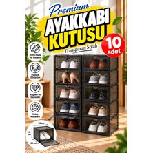 Rika Garden Modüler Şeffaf, Transparan, Füme Ayakkabı Kutusu – Kilitlenebilir, Istiflenebilir Organizer