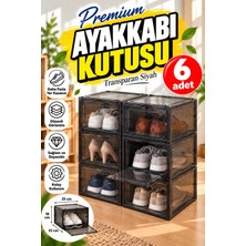 Rika Garden Modüler Şeffaf, Transparan, Füme Ayakkabı Kutusu – Kilitlenebilir, Istiflenebilir Organizer