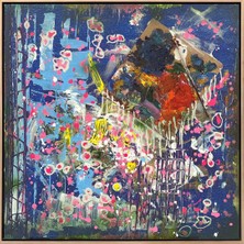 Simurg Sanatevi Modern Palet Yağlı Boya Tablosu - Tuval Üzerine El Yapımı - 80 x 80 cm