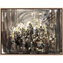 Simurg Sanatevi Kaosun Yankıları Yağlı Boya Tablosu - Tuval Üzerine El Yapımı - 80 x 60 cm