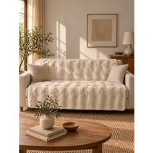 Maison Nakshatra Bubble Peluş Pofuduk Kaymaz Koltuk Örtüsü - 175 x 215