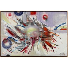 Simurg Sanatevi Soyut Yengeç Dokusu Yağlı Boya Tablosu - Tuval Üzerine El Yapımı - 120 x 80 cm