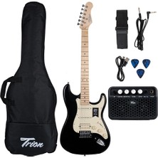 Trion TGP-112-BK Aksesuar ve Amfi Dahil Siyah Elektro Gitar Seti