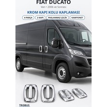 Trobus Fiat Ducato 2006 ve Sonrası Uyumlu Krom Kapı Kolu Kaplaması 2 Kapı 4 Parça Paslanmaz Çelik Kamyonet