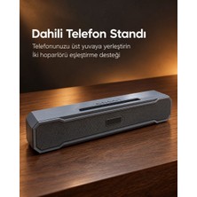 Royaleks Köşeleri Eğimli Bar Tipi Tasarıma Sahip Şarj Edilebilir Masaüstü Bluetooth Hoparlör