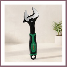 Bezos 10 Inç (250 Mm) Ingiliz Anahtarı ve Kurbağacık 6 Parça Set Bzss