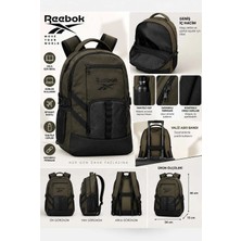 Reebok Unisex Haki Sırt Çantası ve Oku Çantası Günlük Kullanım Yan Cepli 46X34X15 cm