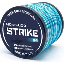 Hokkaido Strike Blue Camo-Mavi Kamuflaj,4 KATLI,0.50-MM,1000.-METRE,42.8.-KG Çeker,ip Misina,örgü Misina,ipek Misina