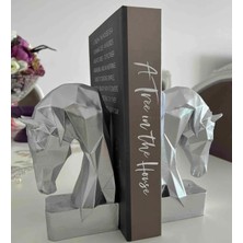 Jeane Home Decor 20 cm 2 Adet Dekoratif Kübik Geometrik Tasarım At Kitap Tutucu Biblo